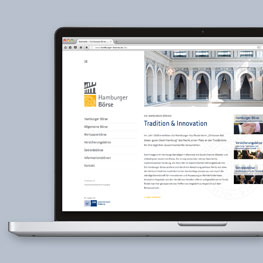 Corporate Website für die Hamburger Börsen