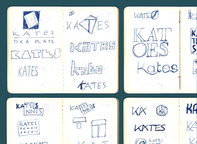 Die ersten Scribbles für das neue Kates Logo