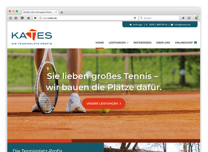 ondesign develops the corporate website for Kates