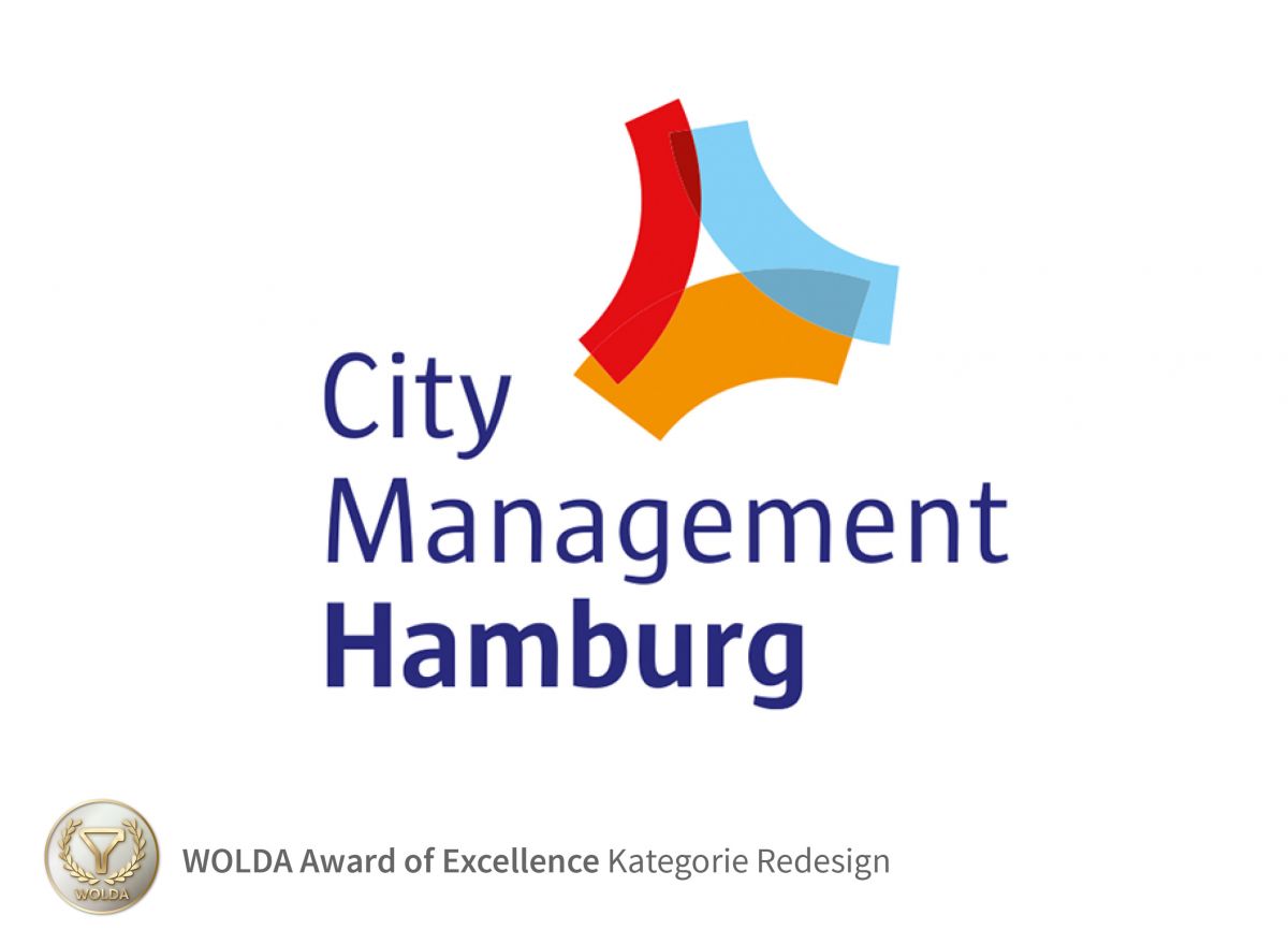 Das Redesign des City Management Hamburg Logos erhält den WOLDA Award